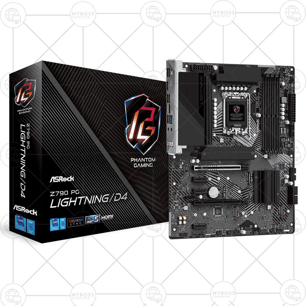 Mainboard ASRock Z790 PG Lightning/D4 (Intel Z790, Socket 1700, ATX, 4 khe RAM DDR4)