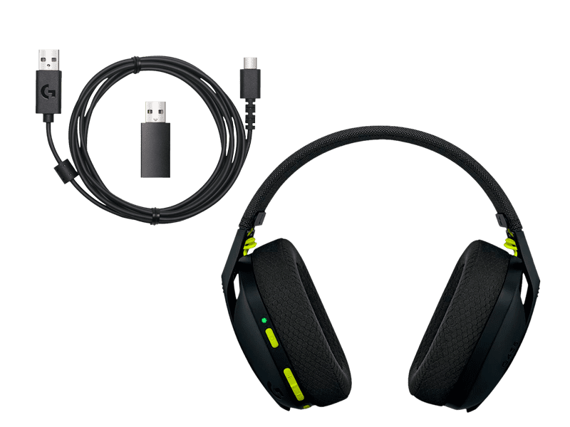 Tai Nghe Logitech G435 LightSpeed Wireless Black Neon Yellow