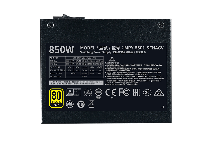 Nguồn Cooler Master V850 SFX Gold - 850W Full Modular (80 Plus Gold)