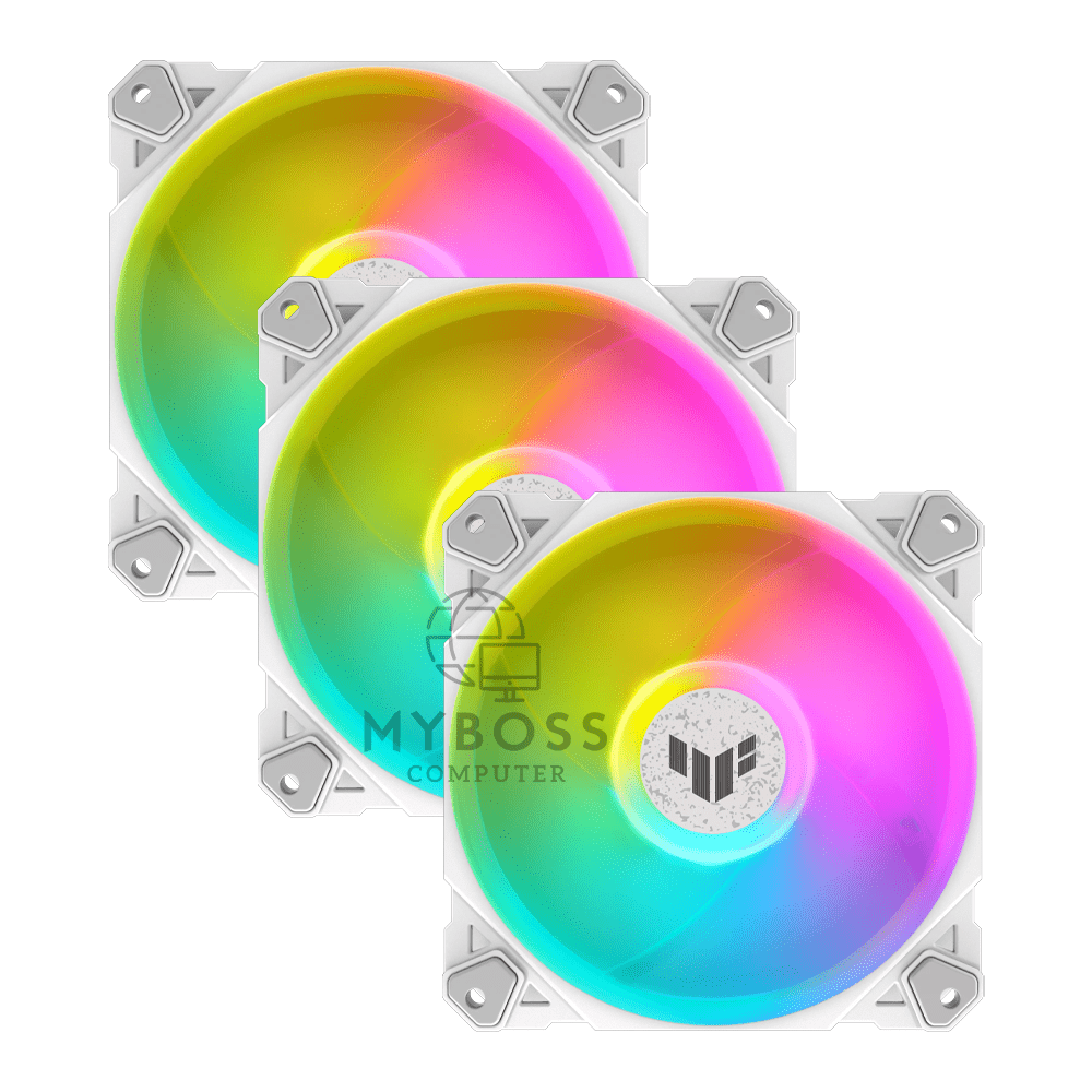 Fan ASUS TUF Gaming TF120 ARGB WHITE - Kit 3 Fan kèm HUB