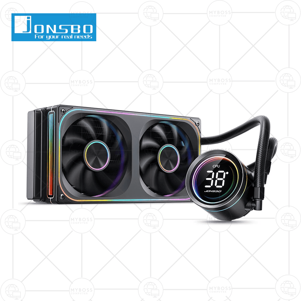 Tản Nhiệt Nước AIO Jonsbo TH-240 - Black (ARGB, Hiển Thị Nhiệt Độ)
