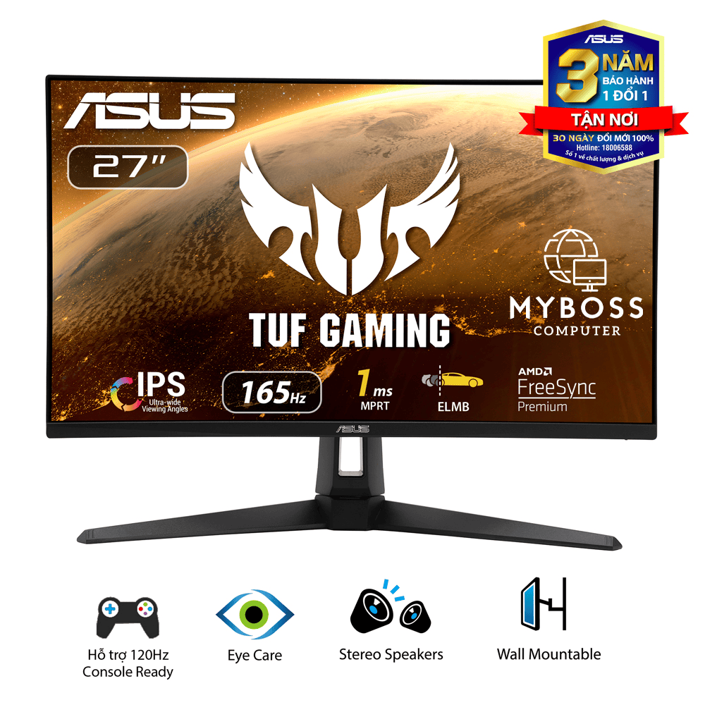 Màn hình ASUS TUF Gaming VG279Q1A 27in/ FHD/ IPS/ 165Hz/ 1ms/ FreeSync/ Có Loa