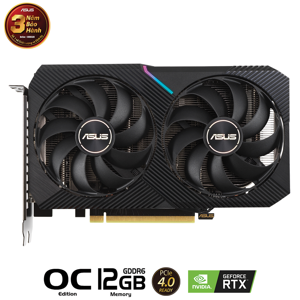 VGA ASUS DUAL RTX 3060 OC V2 Edition 12GB GDDR6