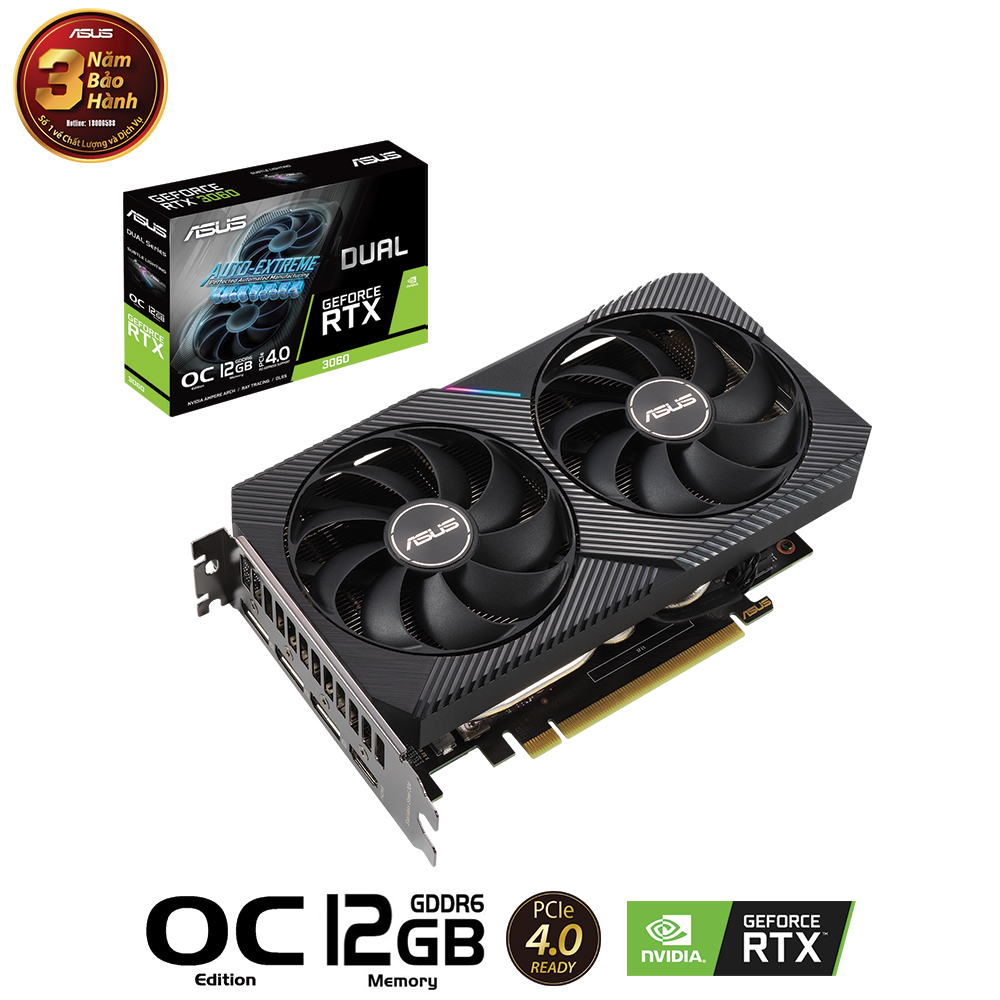 VGA ASUS DUAL RTX 3060 OC V2 Edition 12GB GDDR6