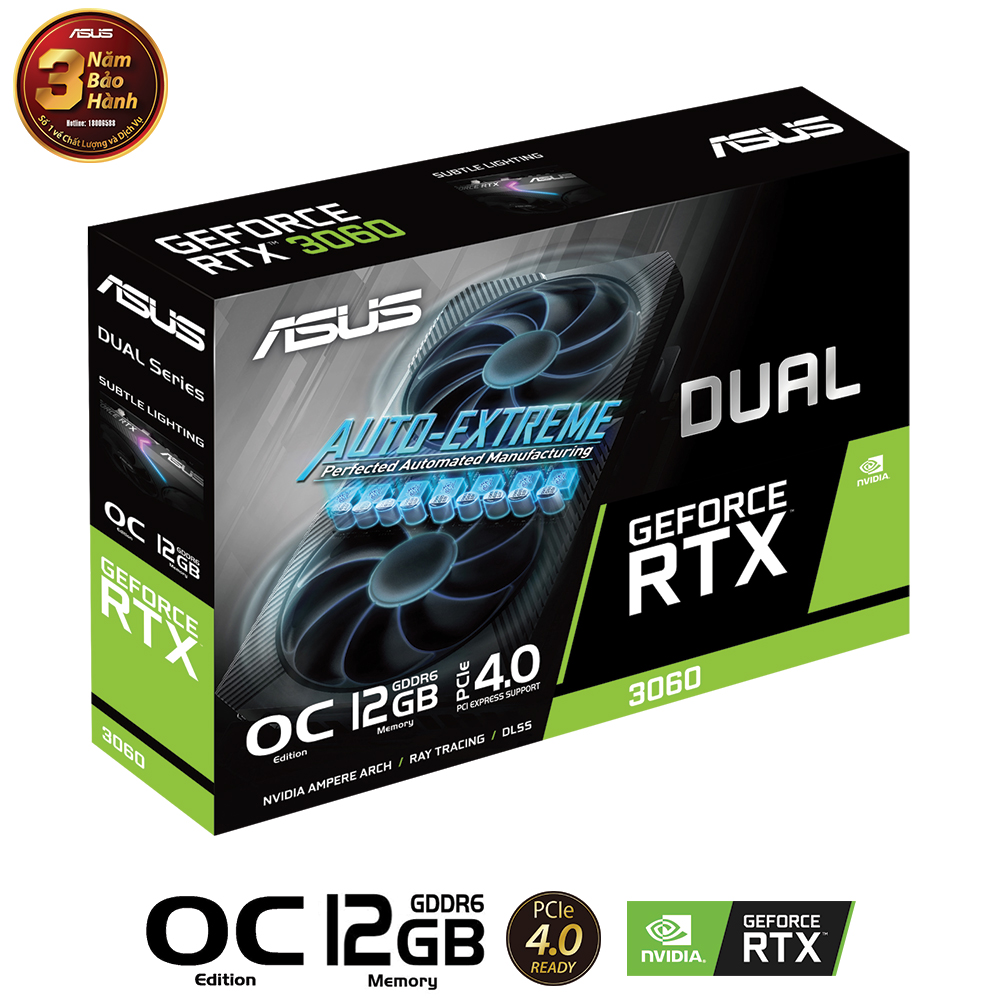 VGA ASUS DUAL RTX 3060 OC V2 Edition 12GB GDDR6