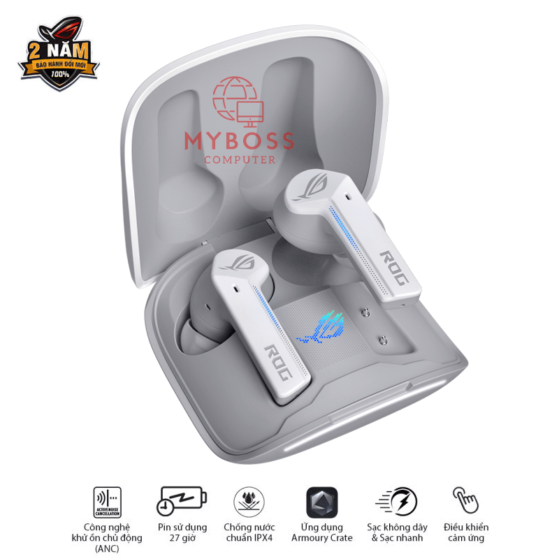Tai nghe ASUS ROG Cetra True Wireless - Moonlight White
