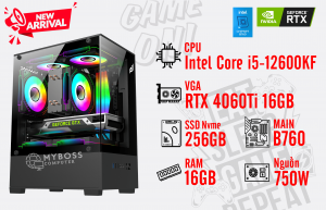 Bộ PC I5-12600KF/ Ram 16G/ SSD Nvme 256G/ VGA RTX 4060Ti 16GB