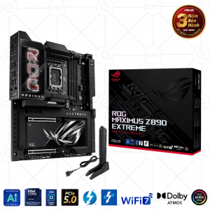 Mainboard ASUS ROG MAXIMUS Z890 EXTREME DDR5 (Intel Z890, Socket 1851, E-ATX, 4 khe RAM DDR5, WIFI + Bluetooth)