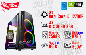 Bộ PC I7-12700F/ Ram 16G DDR5/ SSD Nvme 256G/ VGA RTX 3060 8GB