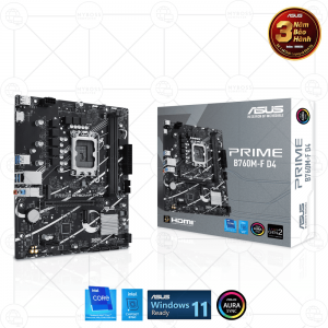 Mainboard ASUS PRIME B760M-F D4 (Intel B760, Socket 1700, m-ATX, 2 khe RAM DDR4)