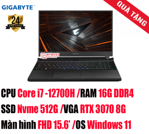 Laptop Gigabyte AORUS 5 SE4-73VN313SH/ i7-12700H/ RAM 16GB DDR4/ SSD 512GB/ RTX 3070 8GB