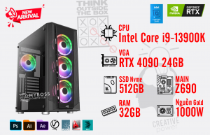 Bộ PC I9-13900K/ Ram 32G/ SSD Nvme 512G/ VGA RTX 4090