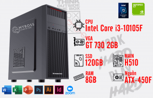 BỘ PC OFFICE I3-10105F - RAM 8G - SSD 120G - VGA GT 730 2G