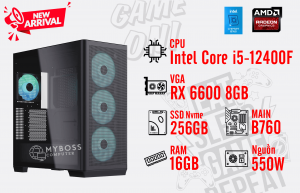 Bộ PC I5-12400F Ram 16G/ SSD Nvme 256G/ VGA RX 6600 8GB