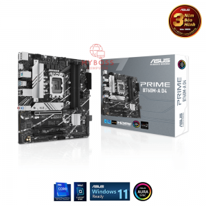 Mainboard ASUS PRIME B760M-A D4 (Intel B760, Socket 1700, m-ATX, 4 khe RAM DDR4)