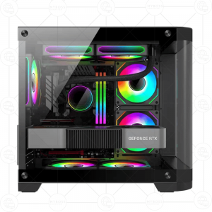 Vỏ Case KENOO ESPORT MK400 - Black (Tặng 3 Fan LED RGB)