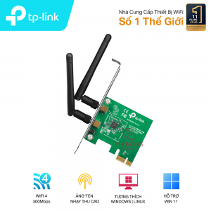 Card Mạng Không Dây TP-LINK TL-WN881ND PCI-E Express/ Chuẩn N/ Tốc Độ 300Mbps/ 2 Ăng-ten Ngoài