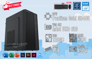 Bộ PC OFFICE G5400/ RAM 8GB/ SSD 120GB/ VGA On UHD 610