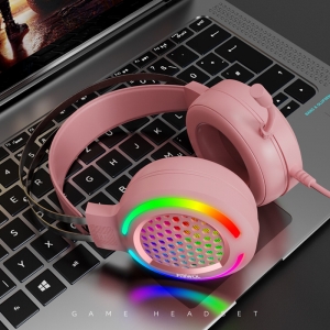 Tai nghe FRIWOL M12 Gaming 7.1 Sound USB - Pink
