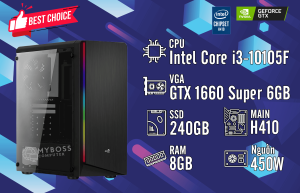 Bộ PC I3-10105F/ RAM 8G/ SSD 240G/ VGA GTX 1660 Super 6G