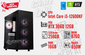 Bộ PC I5-12600KF/ Ram 16G/ SSD Nvme 256G/ VGA RTX 3060 12GB
