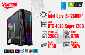 Bộ PC I5-12600KF/ Ram 16G/ SSD Nvme 256G/ VGA RTX 4070 Super 12GB