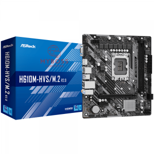 Mainboard ASRock H610M-HVS/M.2 R2.0 (Intel H610, Socket 1700, mATX, 2 khe Ram DDR4)