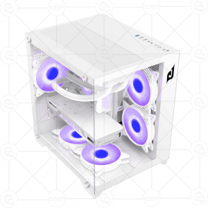 Vỏ Case EDRA ECS1503 - White (Tặng 3 Fan RGB)