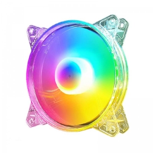Fan CooLmoon V1 White Led Rainbow RGB /1 Fan /Cắm trực tiếp nguồn PC