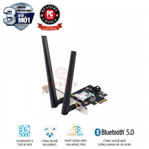Card Mạng Asus AX3000 PCI-E Wifi 6/ Bluetooth 5.0