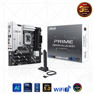 Mainboard ASUS PRIME Z890M-PLUS WIFI DDR5 (Intel Z890, Socket 1851, m-ATX, 4 khe RAM DDR5, WIFI + Bluetooth)