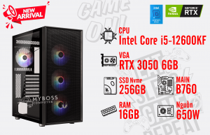 Bộ PC I5-12600KF/ Ram 16G/ SSD Nvme 256G/ VGA RTX 3050 6GB