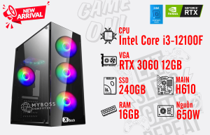 Bộ PC HULK I3-12100F/ RAM 16G/ SSD 240G/ VGA RTX 3060 12GB