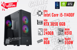 Bộ PC I5-11400F/ Ram 8G/ SSD 240G/ VGA RTX 3050 6GB
