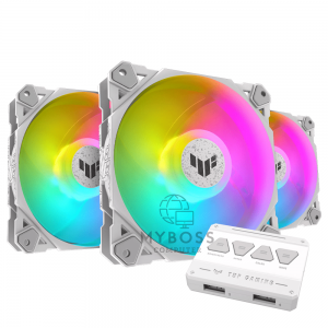 Fan ASUS TUF Gaming TF120 ARGB WHITE - Kit 3 Fan kèm HUB