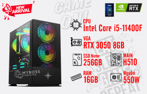 Bộ PC I5-11400F/ Ram 16G/ SSD Nvme 256G/ VGA RTX 3050 8GB