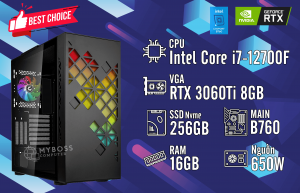 Bộ PC I7-12700F/ Ram 16G/ SSD Nvme 256G/ VGA RTX 3060Ti 8G