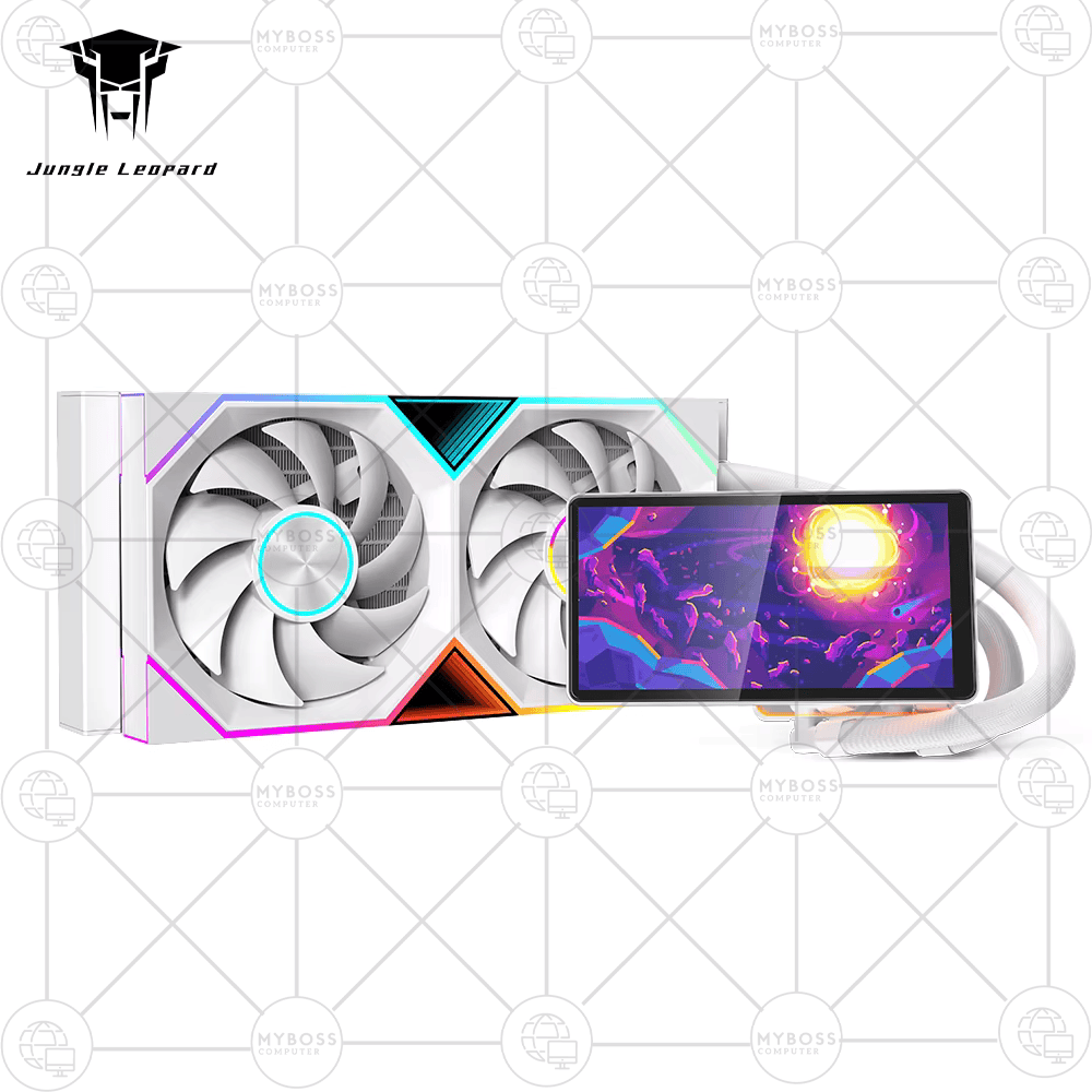 Tản Nhiệt Nước AIO Jungle Leopard Pro Flow 240 ARGB - White (Màn Hình LCD Tuỳ Chỉnh)