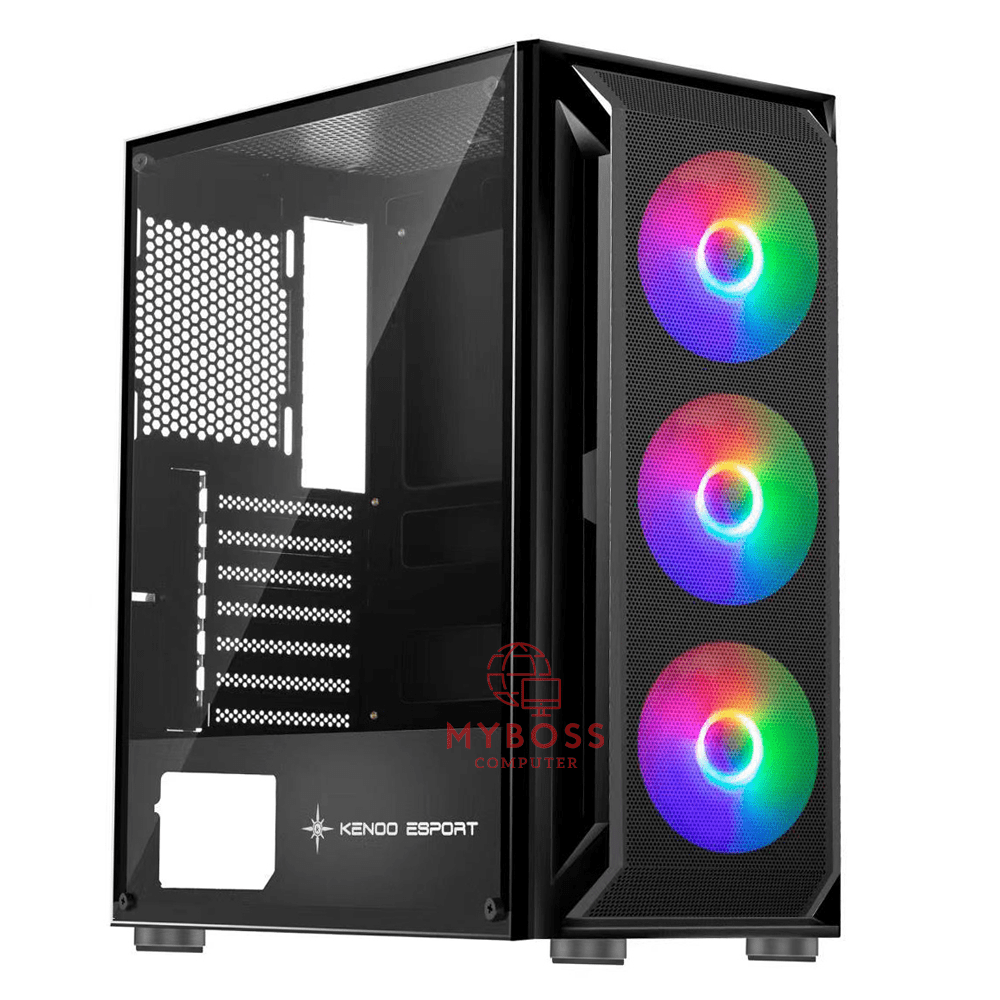 Vỏ Case KENOO ESPORT AF302-3F - Black (3 Fan RGB)