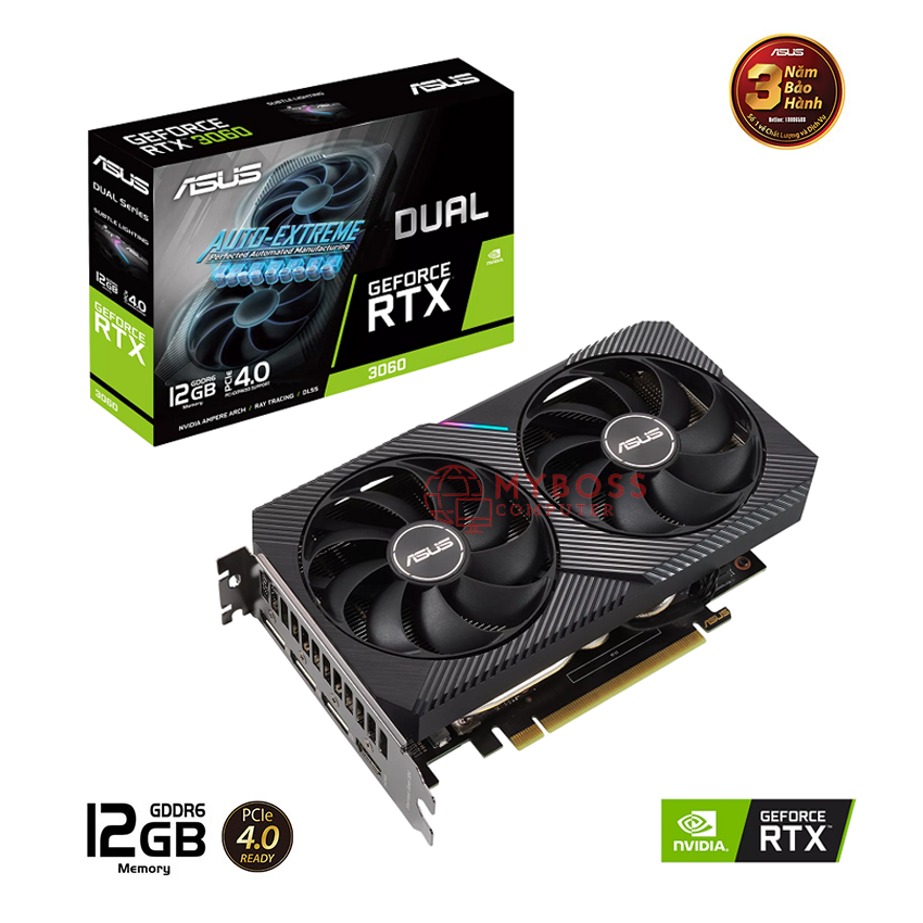 VGA ASUS DUAL RTX 3060 V2 12GB GDDR6