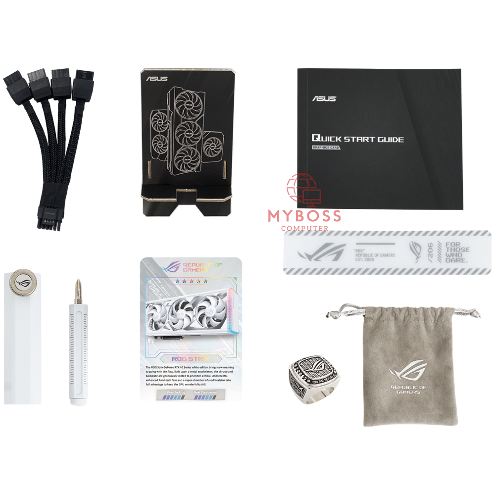 VGA ASUS ROG Strix RTX 4090 24GB GDDR6X White OC Edition