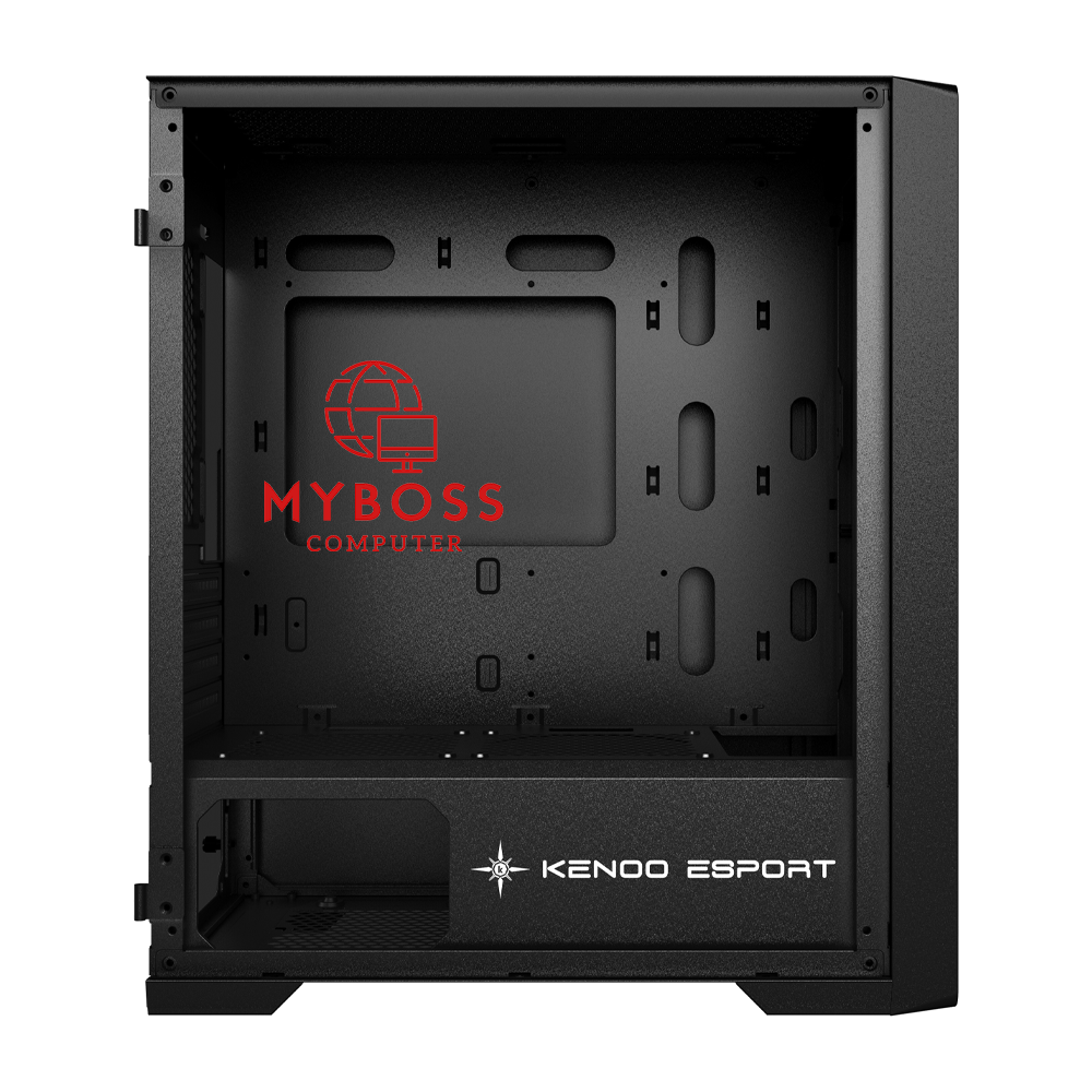 Vỏ Case KENOO ESPORT M500 3F MẶT KÍNH - Black (3 Fan RGB)