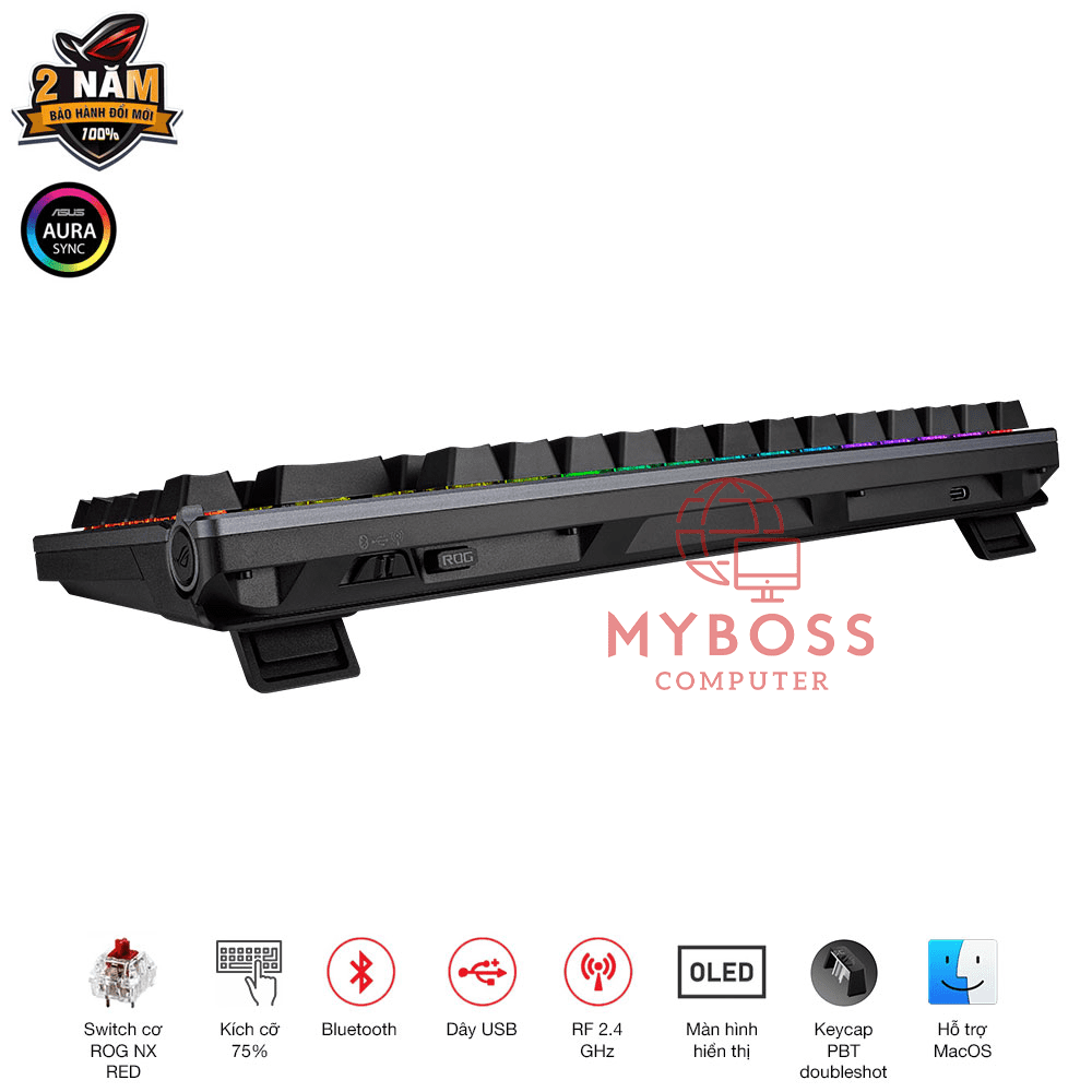 Bàn Phím Cơ ASUS ROG Azoth Wireless/ RED Switch