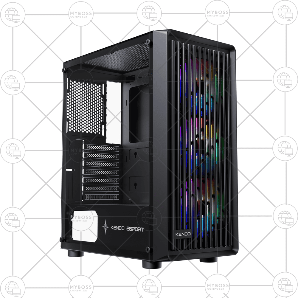 Vỏ Case KENOO ESPORT AF301 3F - Black (Tặng 3 Fan Led RGB)