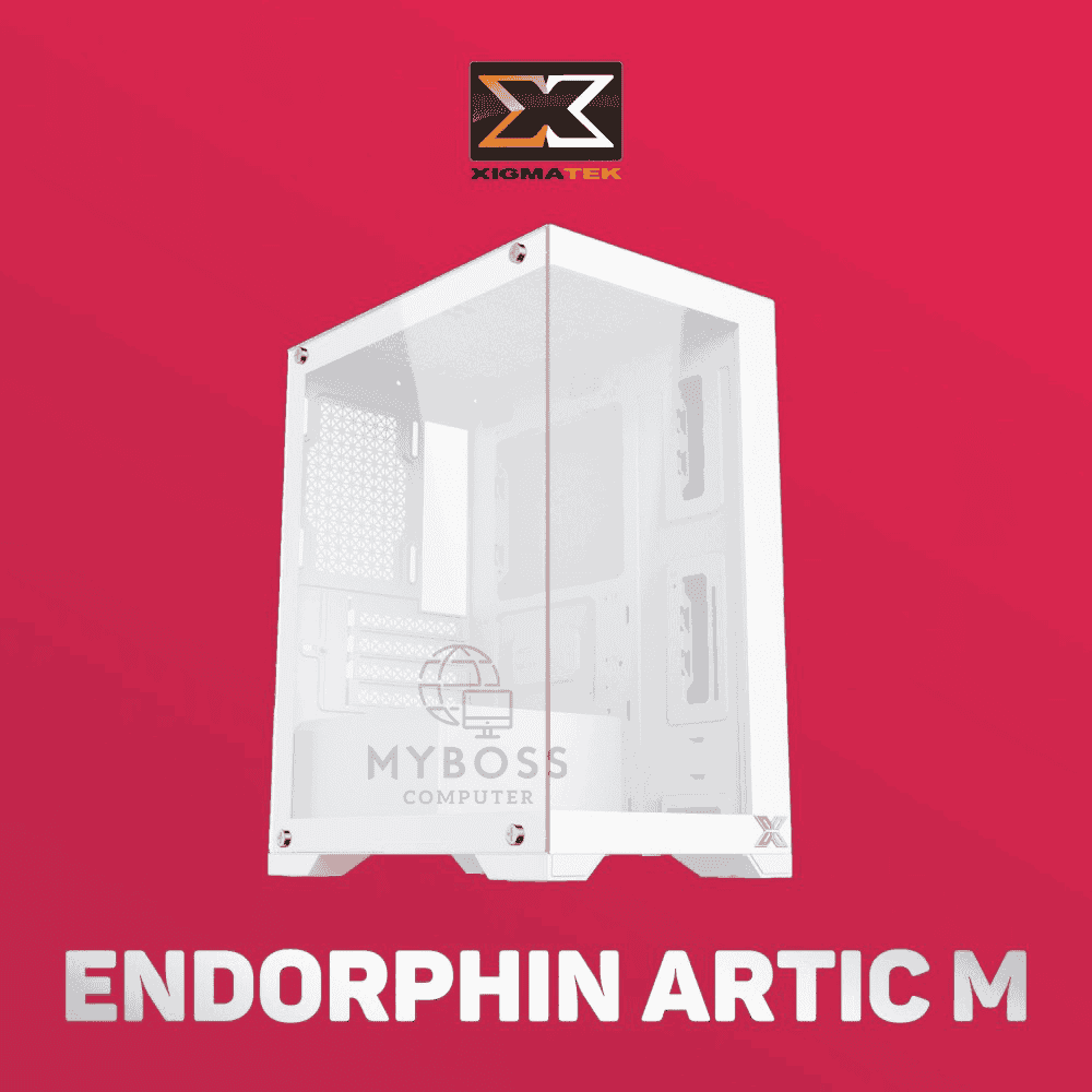 Vỏ Case XIGMATEK ENDORPHIN M ARTIC - White (Tặng 3 Fan ARGB/ Chỉnh Led Qua Phần Mềm)