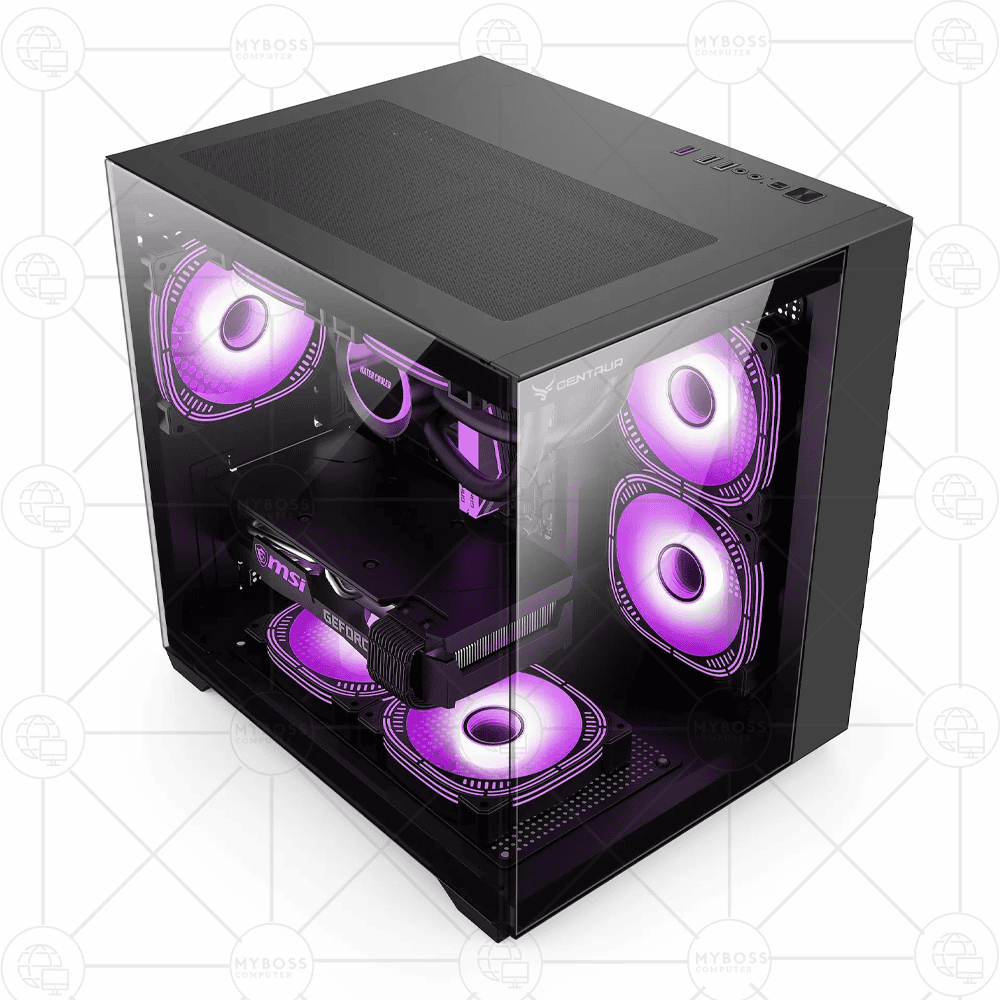 Vỏ Case Centaur NEX-02 Vertex - Black (Tặng 3 Fan RGB)