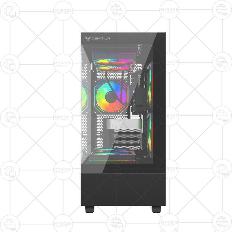 Vỏ Case CENTAUR TIMBER - Black (Tặng 3 Fan RGB)