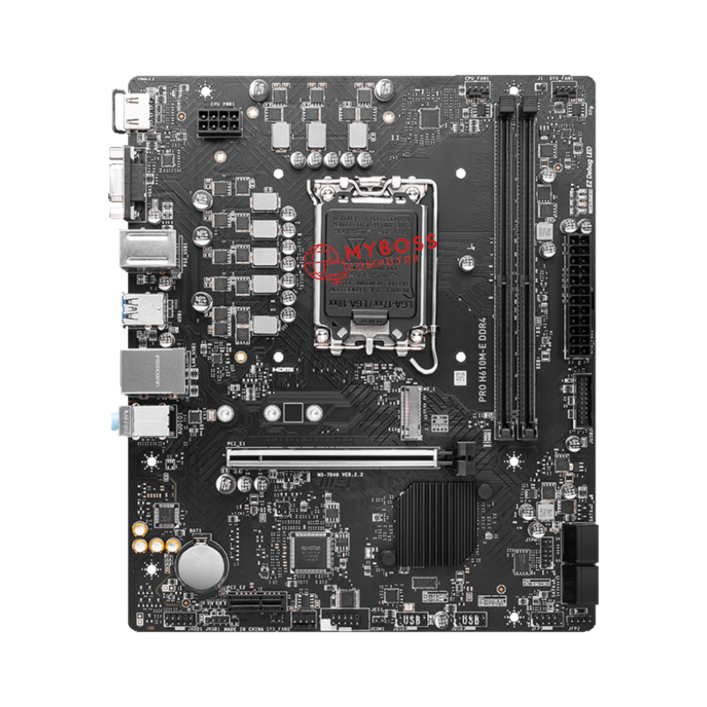 Mainboard MSI PRO H610M-E DDR4 (Intel H610, Socket 1700, m-ATX, 2 khe RAM DDR4)