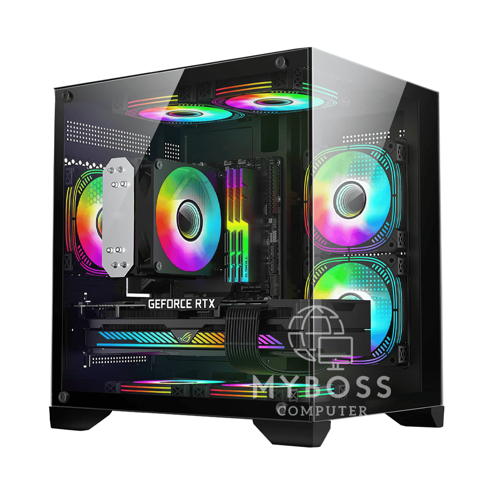 Vỏ Case VSP AQUANAUT PRO GAMING X2 GALAXY - Black (Tặng 3 Fan RGB)