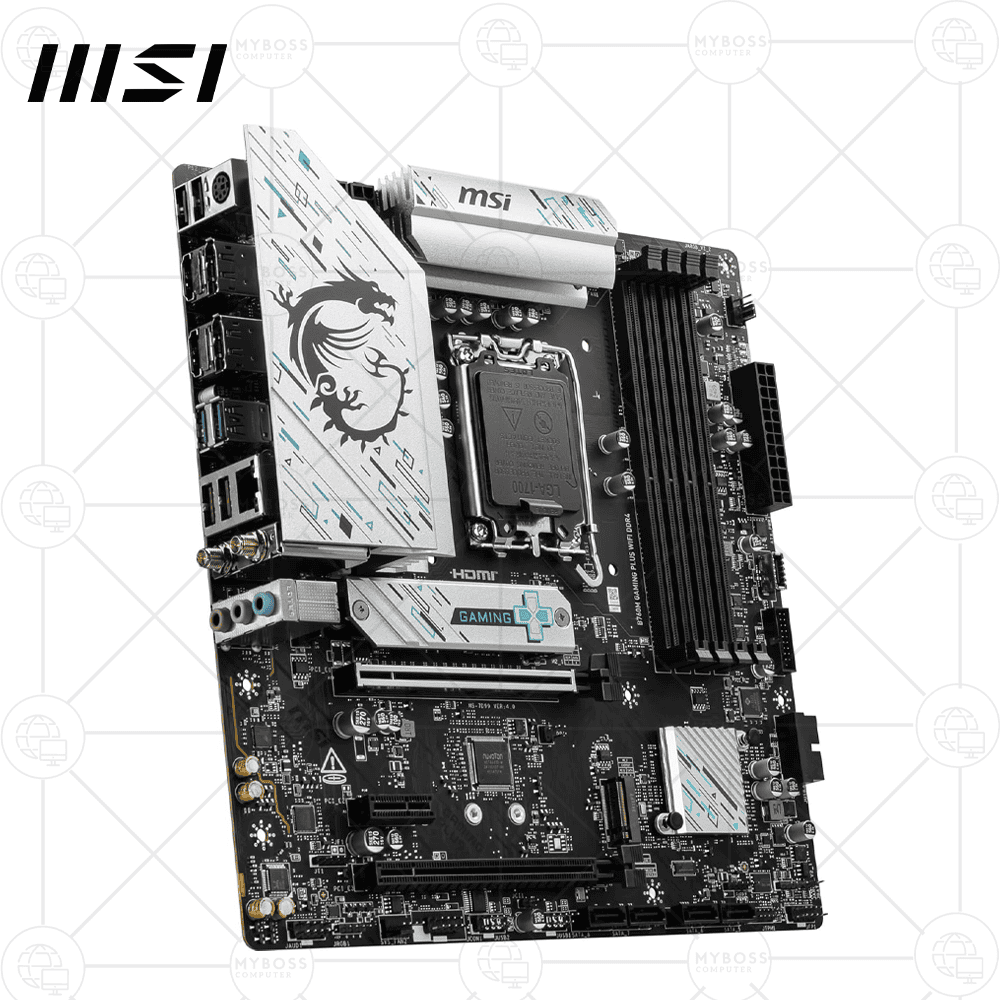 Mainboard MSI B760M GAMING PLUS WIFI DDR4 (Intel B760, LGA 1700, m-ATX, 4 khe DDR4, WIFI + Bluetooth)